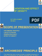 Laws of Floatation and Density