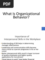 What Is Organizational Behavior?