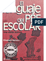El Lenguaje Del Preescolar. Una Visión Histórica PDF