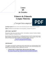 1primaria - Lunes05OctubreL MATERNA