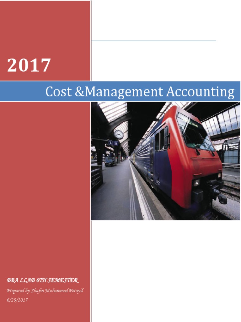 Cost and Management Accounting | PDF | Management Accounting | Cost ...