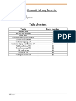 Jolo Cloud API: Domestic Money Transfer: Table of Content