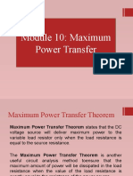 Module 10: Maximum Power Transfer