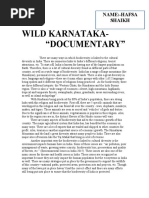 Wild Karnataka-"Documentary": Name:-Hafsa Shaikh