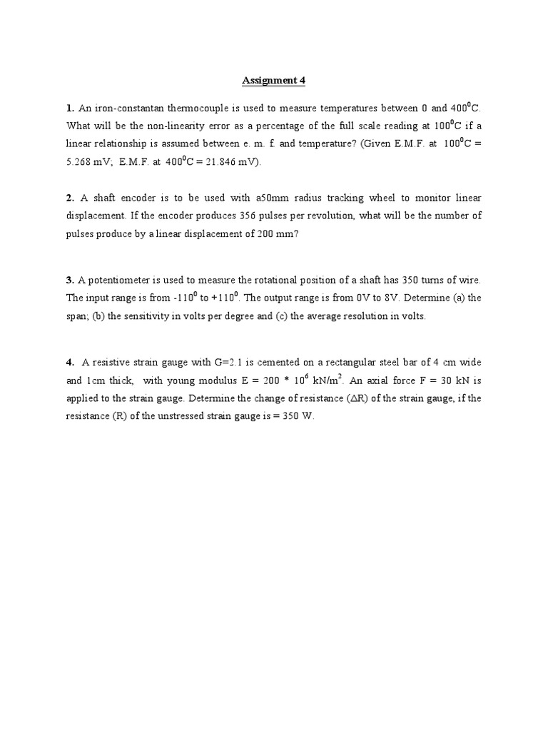 Assignment 4: Measurement Problems | PDF