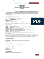 Database Systems Practical 4 SQL Select Command/ Aggregate Functions