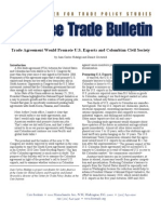 Trade Agreement Would Promote U.S. Exports and Colombian Civil Society, Cato Free Trade Bulletin No. 44