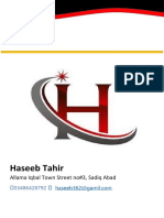 Haseeb Tahir: Allama Iqbal Town Street No#3, Sadiq Abad