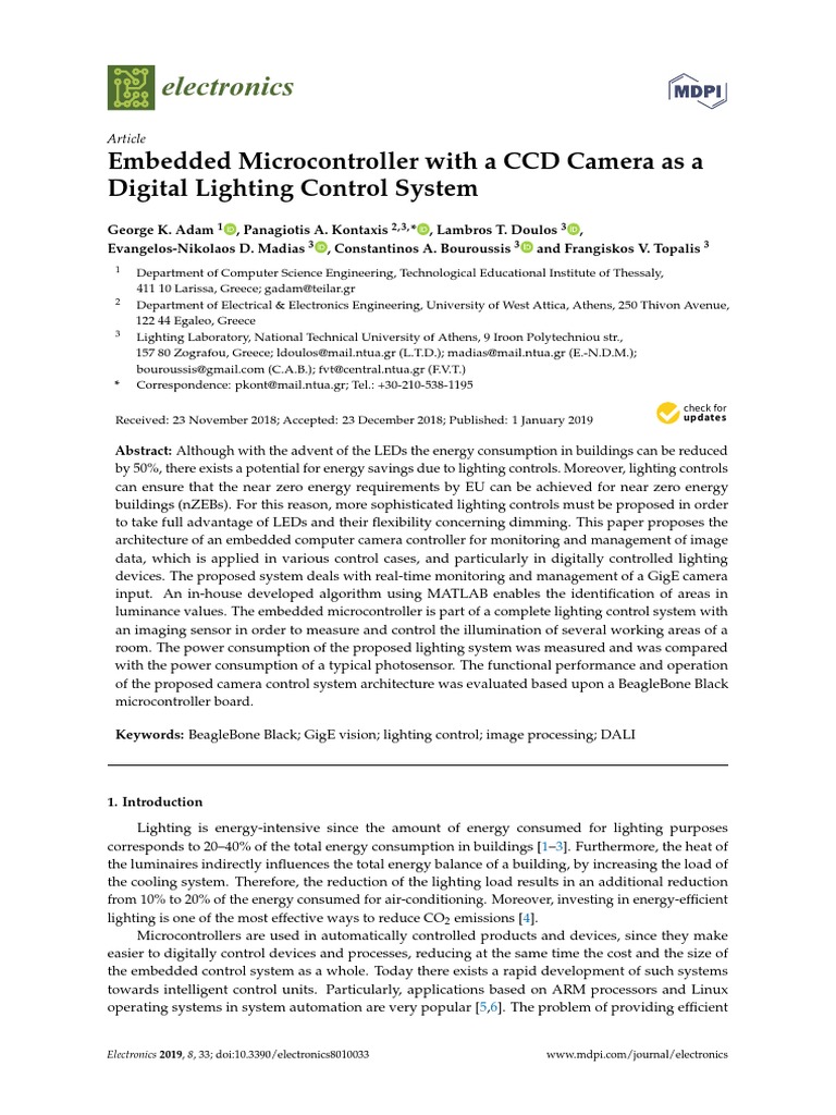 Electronics: Embedded Microcontroller With A CCD Camera As A Digital ...