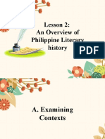 Lesson 2: An Overview of Philippine Literary History