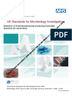 UK Standards for Microbiology Investigations: Detection of Enterobacteriaceae producing Extended Spectrum β-Lactamases