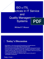 Iso And Itil Best Practices In It Services And Quality Management