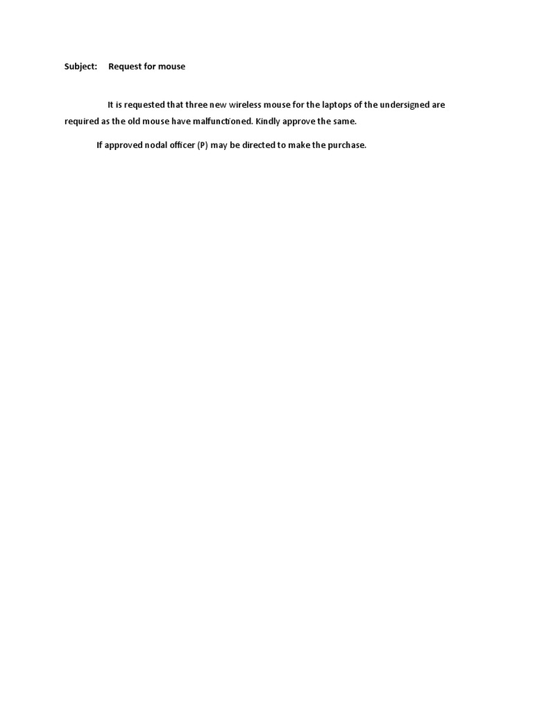 Request for New Wireless Mice | PDF