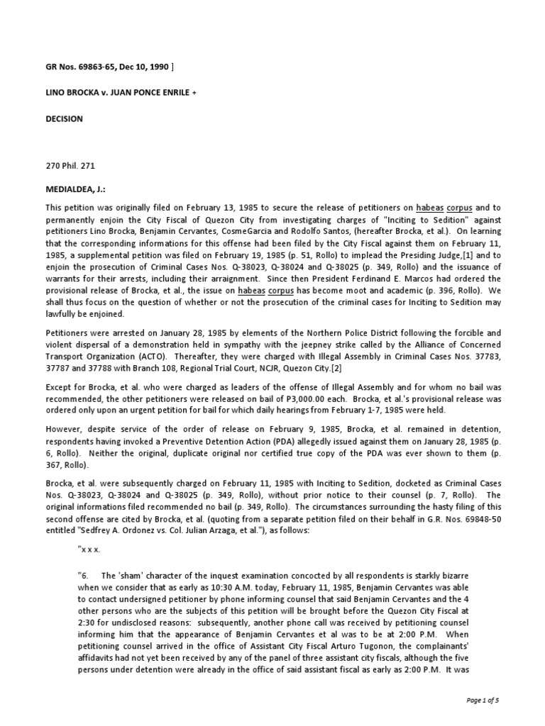 Brocka v enrile gr69863 65 pdf bail prosecutor