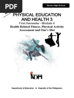 Physical Education and Health 3: First Semester - Module 4