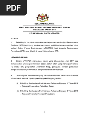 Pekeliling Spp Bil 5 Tahun 2018 Pdf