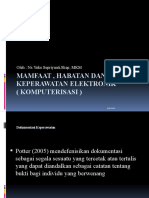 Manfaat, Hambatan Dan Aplikasi Dokumentasi Keperawatan Elektronik (Komputerisasi)