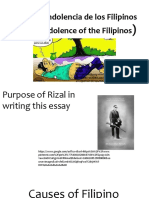 On The Indolence of The Filipinos