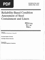 Reliability-Based Condition Assessment of Steel Containment and Liners