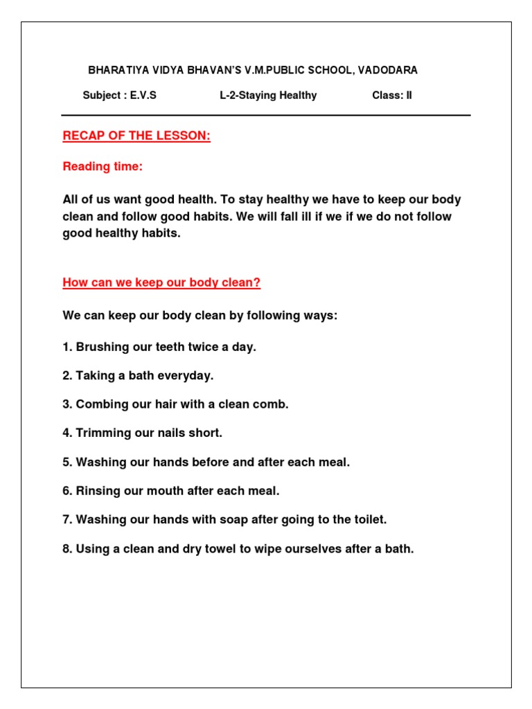 Recap of The Lesson: Reading Time | PDF | Water | Foods