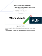 University Institute of Computing Subject:-Web Application Development Using Visual Studio Lab Subject Code:-Caa-814 Experiment