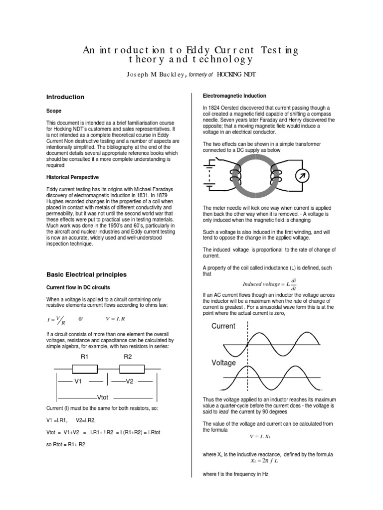 An Introduction to Eddy Current Theory and technology Inductor