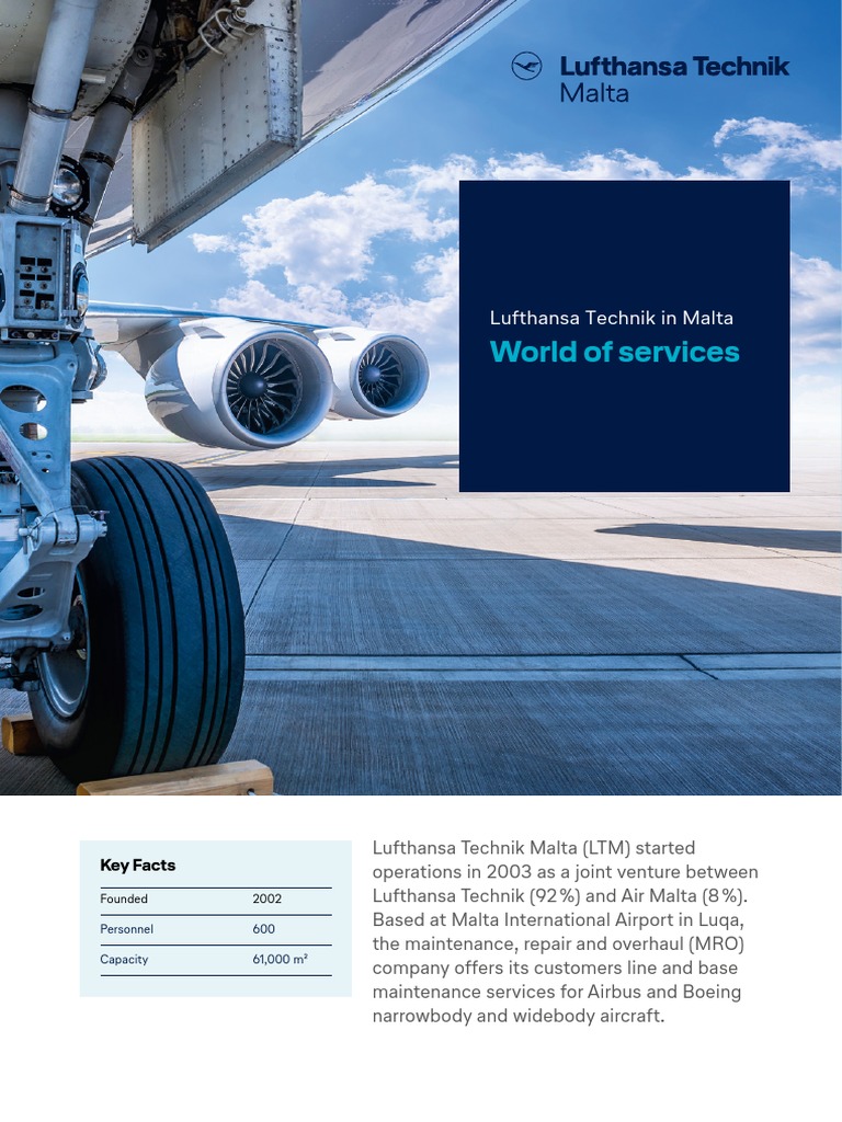 Datasheet Lufthansa Technik Malta | PDF | Aviation | Aerospace Engineering