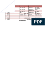 Time Table: Date CLASS (8:30AM-3:30PM) 4:30-6:30 PM 7:30 - 9 PM 10-12 PM