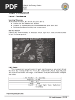 Chapter 4: Measurement: Lesson 1: Time Measure Learning Outcomes