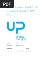 How To Use Winpe To Install Win10 Iot Core: Revision