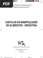 CARTILHA MANIPULADOR DE ALIMENTOS INDÚSTRIA