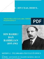 Ion Barbu Din Ceas Dedus...
