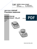Kern PLE, PLS, PLJ Precision Balance - Service manual