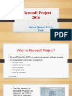 Microsoft Project 2016: Imran Qamar Khan, PMP