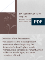 16th C Poetry PDF