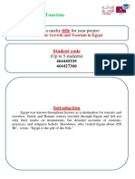 Stage: Grade 4 Name of Project:Tourism: Economic Growth and Tourism in Egypt