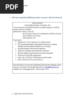 Application Letter