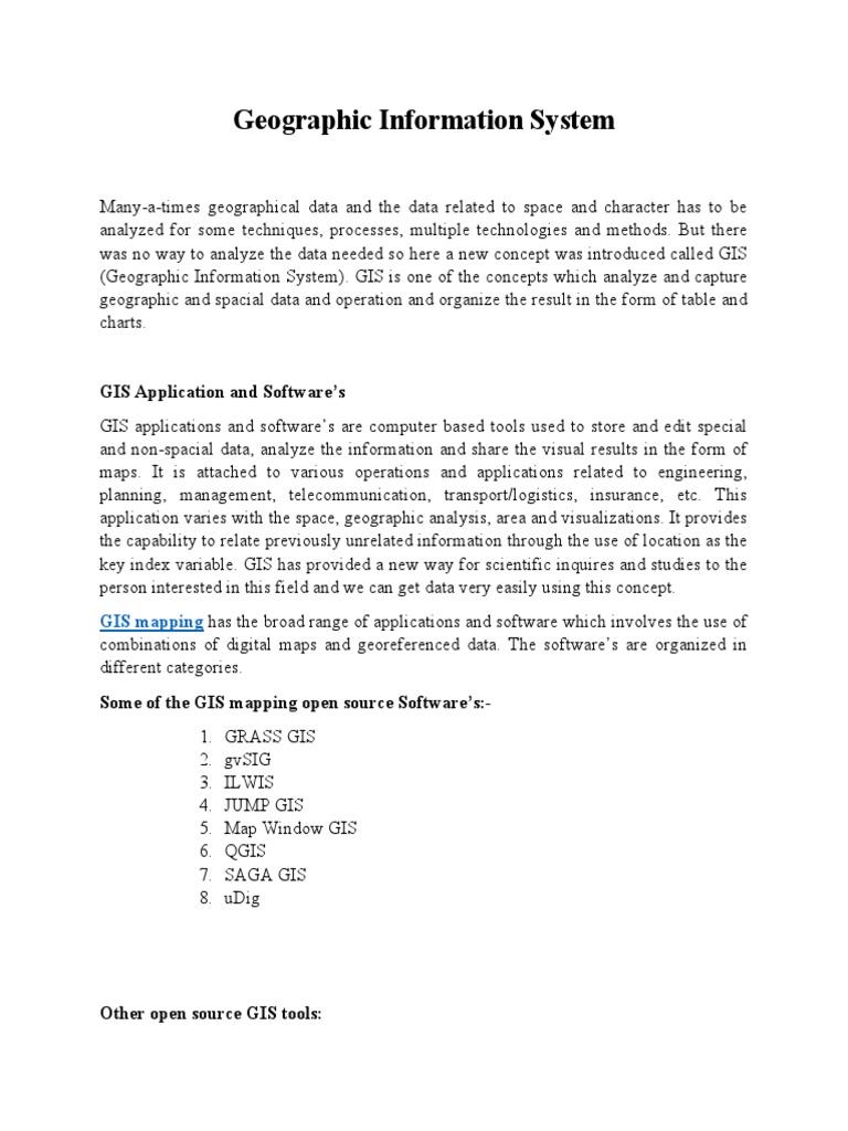 Geographic Information System | PDF | Arc Gis | Geographic Information ...