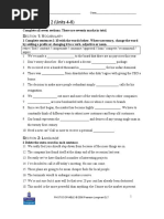 Progress Test 2 (Units 4-6) : Ection Ocabulary