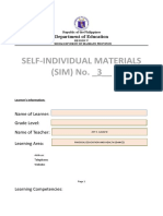 Self-Individual Materials (SIM) No. - 3 - : Department of Education