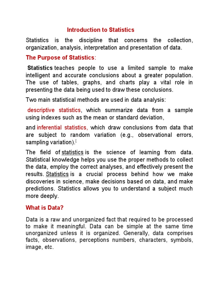 Introduction to Statistics and Data Analysis | PDF | Sampling ...