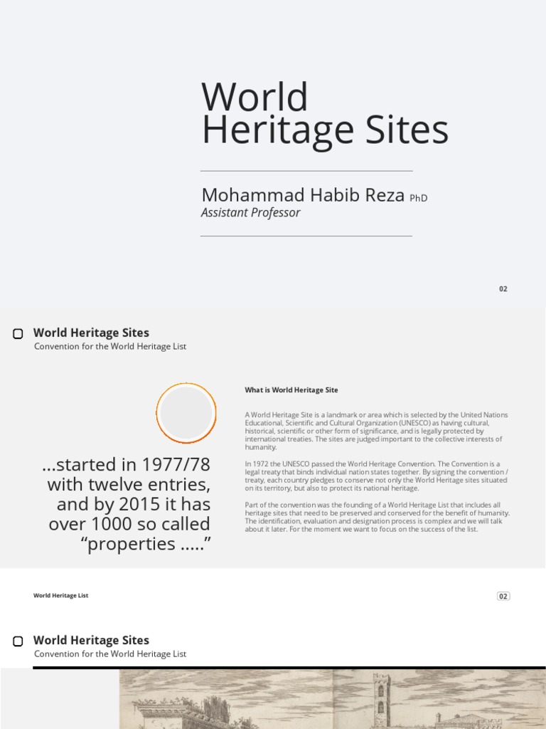 Lecture 5 World Heritage Sites Pdf World Heritage Site Cultural