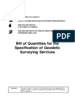 Bill of Quantities For The Specification of Geodetic Surveying Services