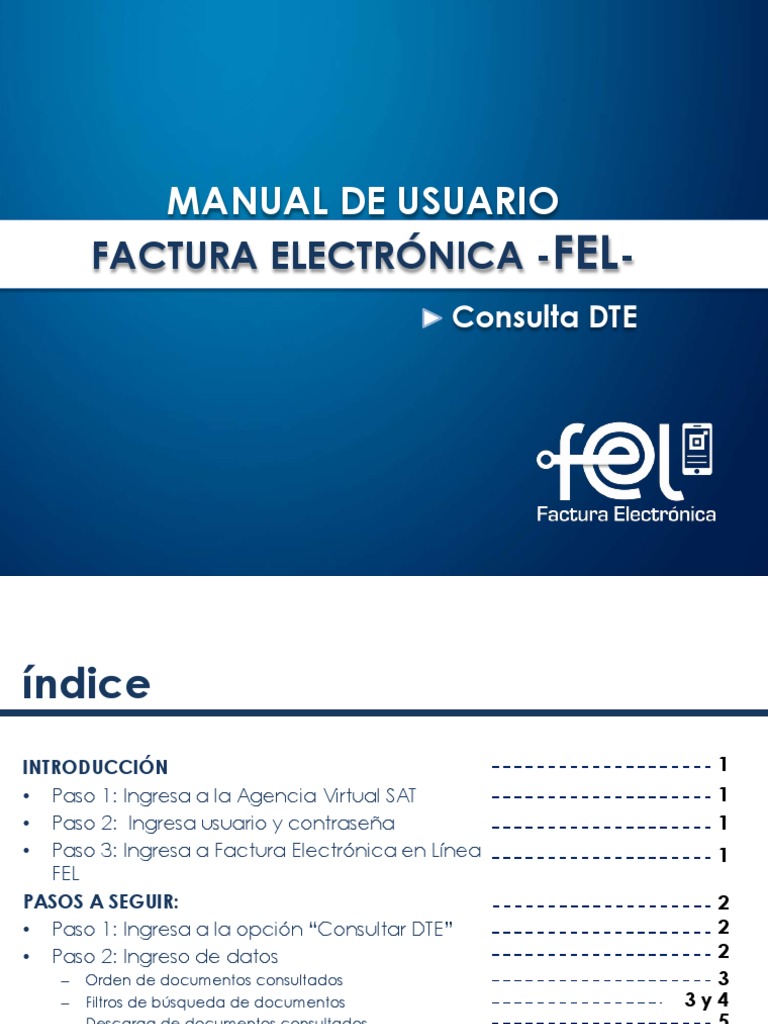 Manual de Usuario Factura Electronica FEL CONSULTA | PDF | Internet ...