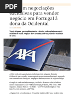AXA em negociações exclusivas para vender negócio em Portugal à dona da Ocidental _ Económico