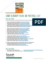 Shari Blaukopf Plein Air Watercolor Materials - List