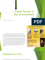 The Human Person in The Environment: Prepared By: Teacher Marose Javier