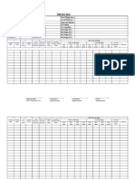 Field Test Data Sheet