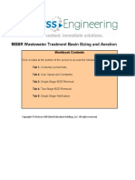 MBBR Wastewater Treatment Basin Sizing and Aeration Calculations - S.I. Units