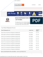 Bosch Refrigerators Price List in India (20th November 2020) (321KB) PDF